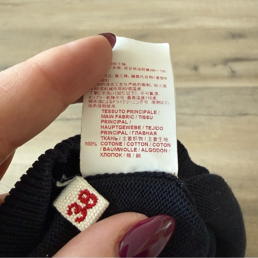 Marni Navy Blue Mixed Media Cotton Poplin Knit Short Sleeve Top - size 2 (IT 38) - Picture 7 of 7